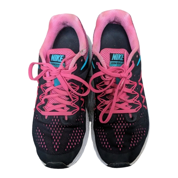 Nike Zoom Winflo 3 running training sneakers GUC black pink 7.5 - Picture 3 of 6
